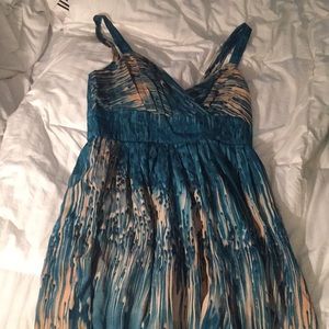 Blue teardrop Anthropologie dress